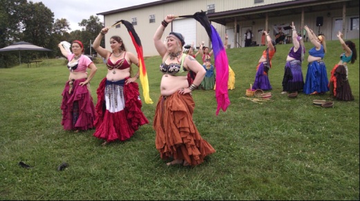 Belly dancers perform at the 7c’s Winery Mead Fest Sept. 27. The dancers were part of Red Moon Studio in Springfield, which started in March 2004.